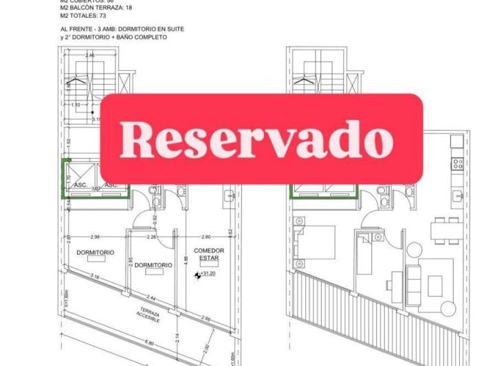 Departamento · 56m² · 3 Ambientes