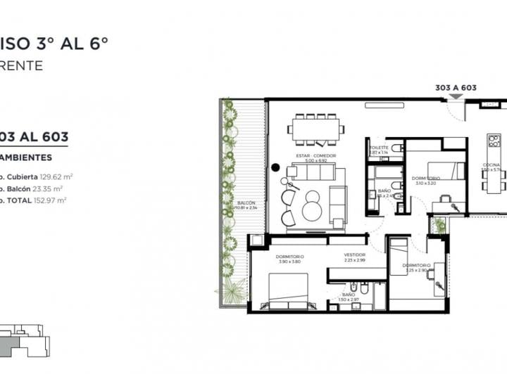 Departamento · 130m² · 4 Ambientes