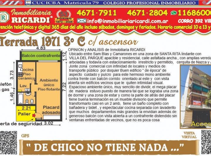 Departamento · 35m² · 1 Ambiente
