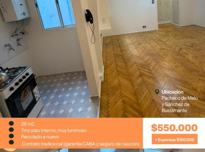 Departamento · 26m² · 1 Ambiente