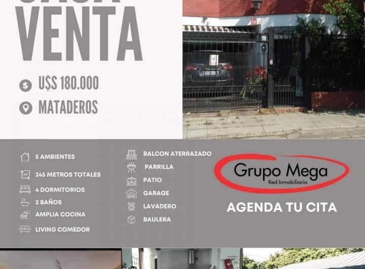 Casa · 175m² · 5 Ambientes · 1 Cochera