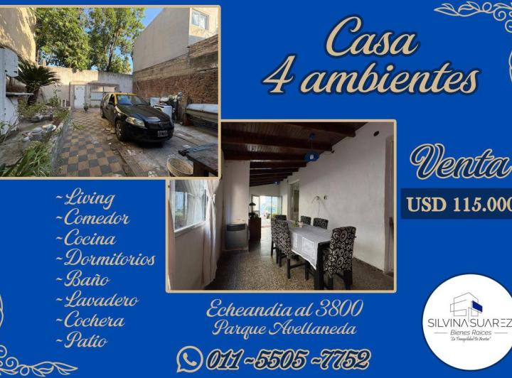 Casa · 114m² · 4 Ambientes · 2 Cocheras