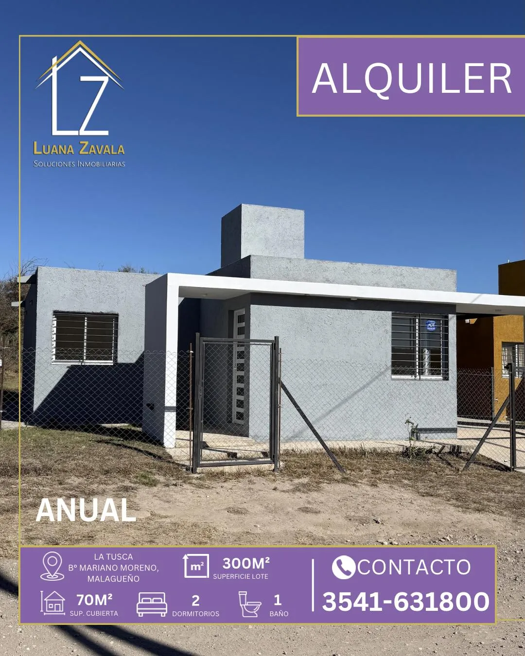 CASA B VILLA MARIANO MORENO, MALAGUEÑO