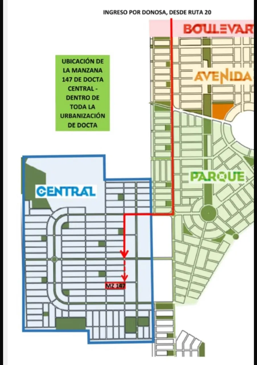 Docta Central * Terreno 250m2 * Fondo Norte * Obras pagas * Posesión inmediata