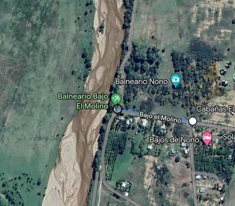 NONO - MTS DEL RIO LOTE 7.500m2 - ESCRITURA - REC. MENOR -  BAJO EL MOLINO