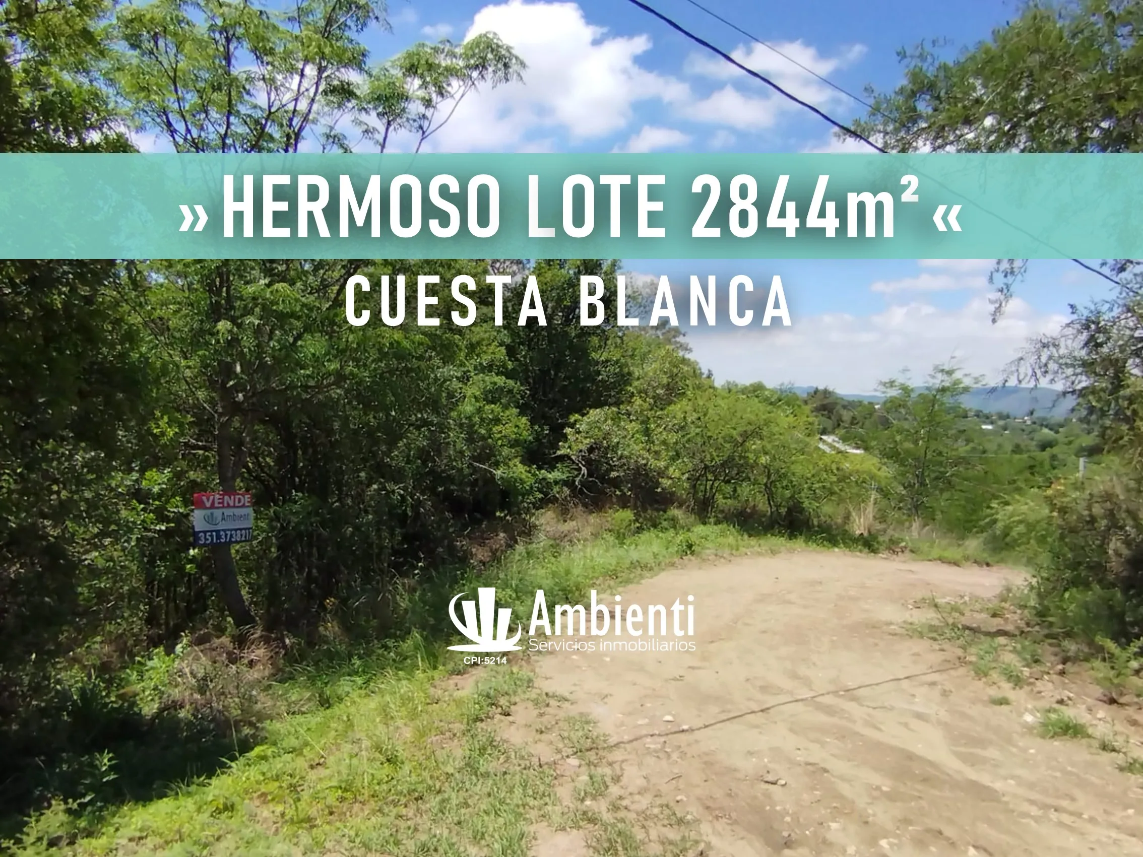 GRAN TERRENO CUESTA BLANCA - 500 m del Río!
