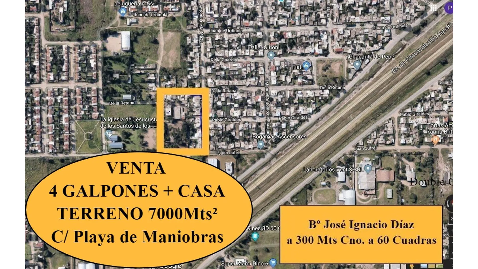 Circunvalación SUR - Predio 6771 mts² C/ 4 GALPONES + CASA