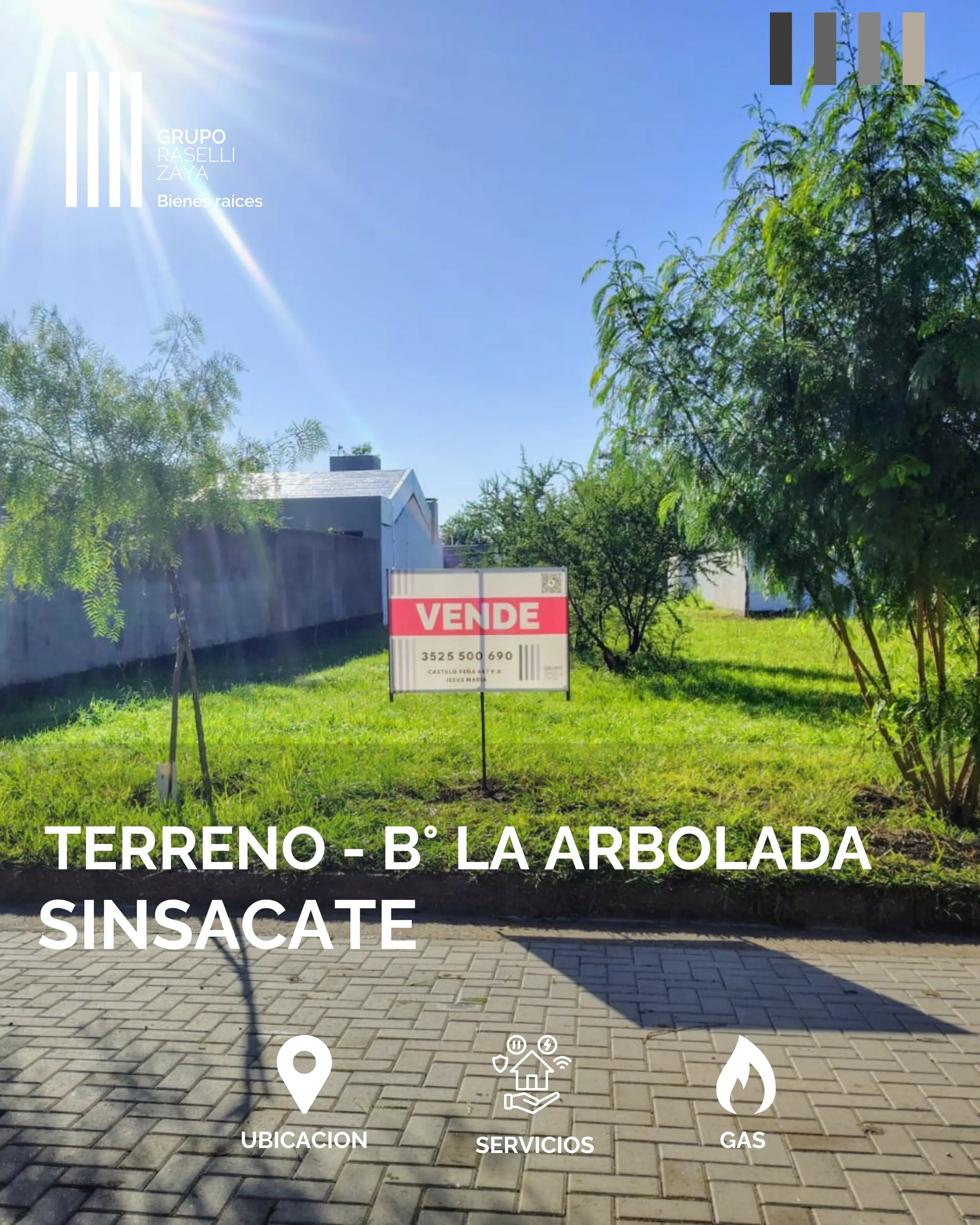 TERRENO EN VENTA EN SINSACATE - B° LA ARBOLADA