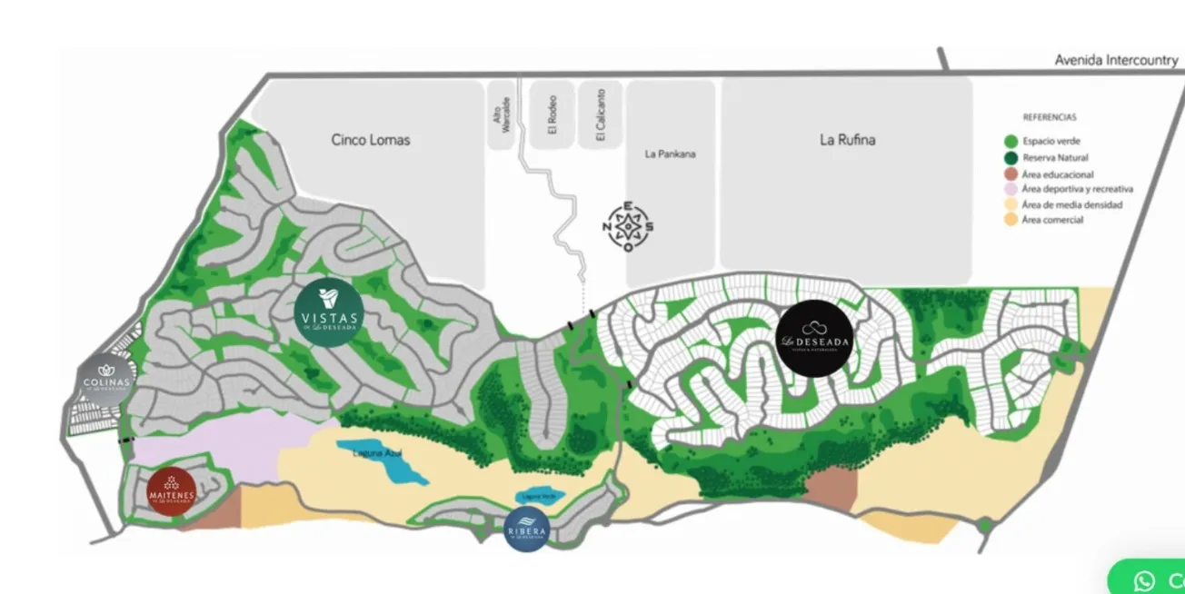 La Deseada , muy cerca de ingreso al barrio.  1265 m2