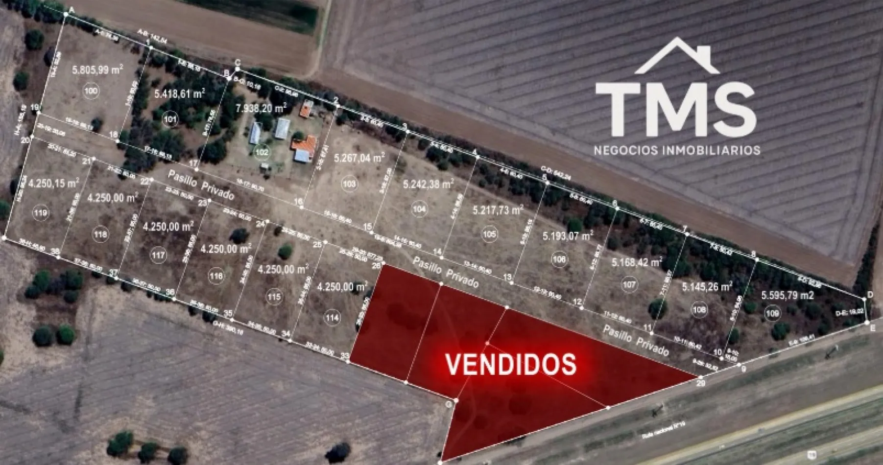 Inmejorables precios en lotes Industriales sobre RN 19