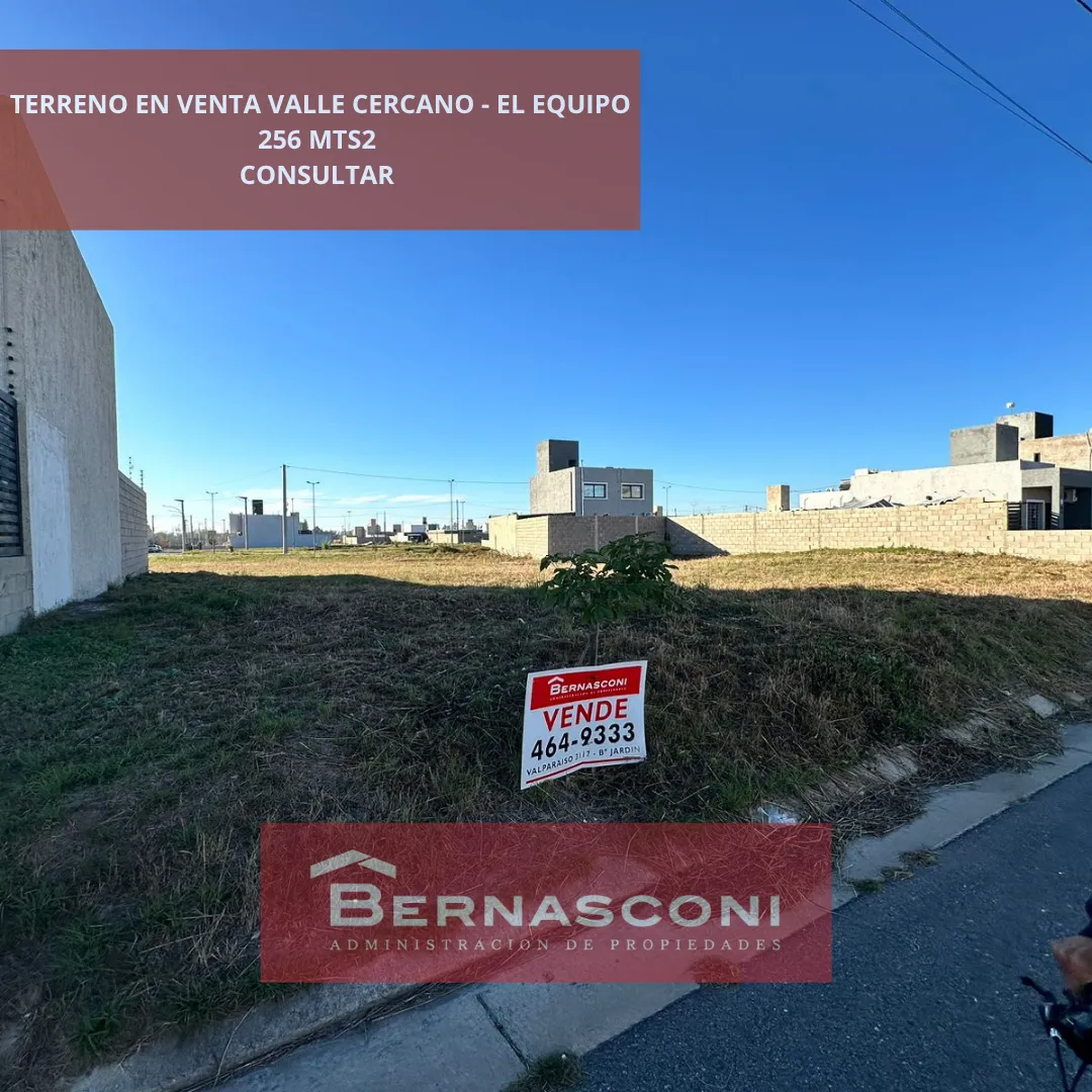 Terreno en venta en Valle Cercano  El Equipo  256 m