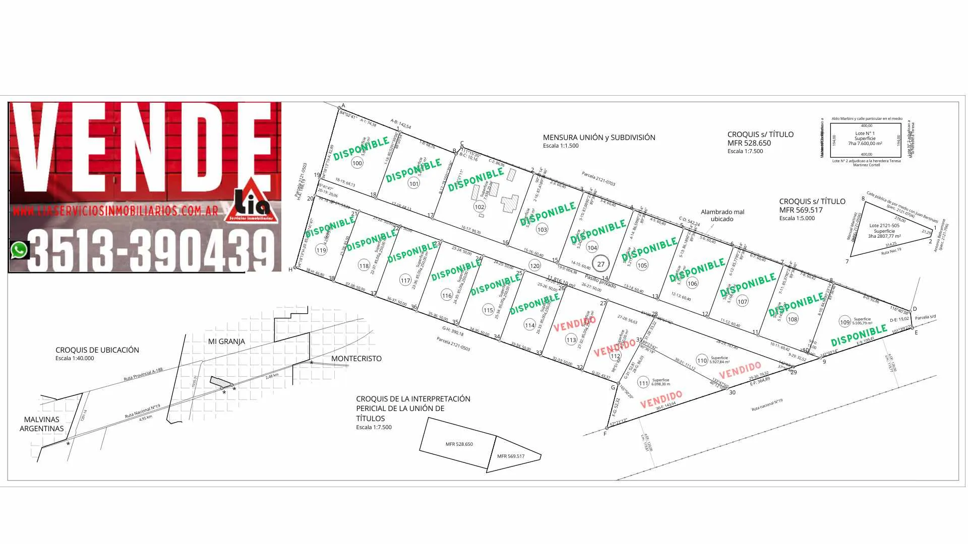 LOTES 5500m2 ZONA INDUSTRIAL CON INFRAESTRUCTURA Y TITULOS PERFECTOS