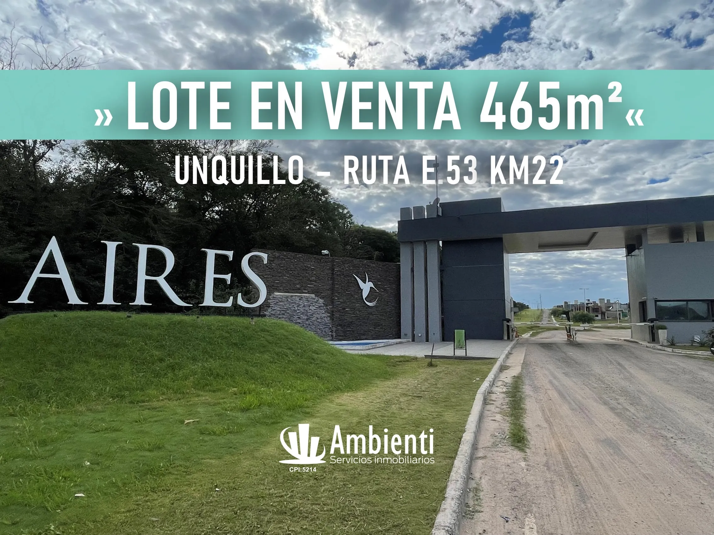 Lote 465 m² - Barrio Cerrado Aires del Nordeste - ETAPA 3