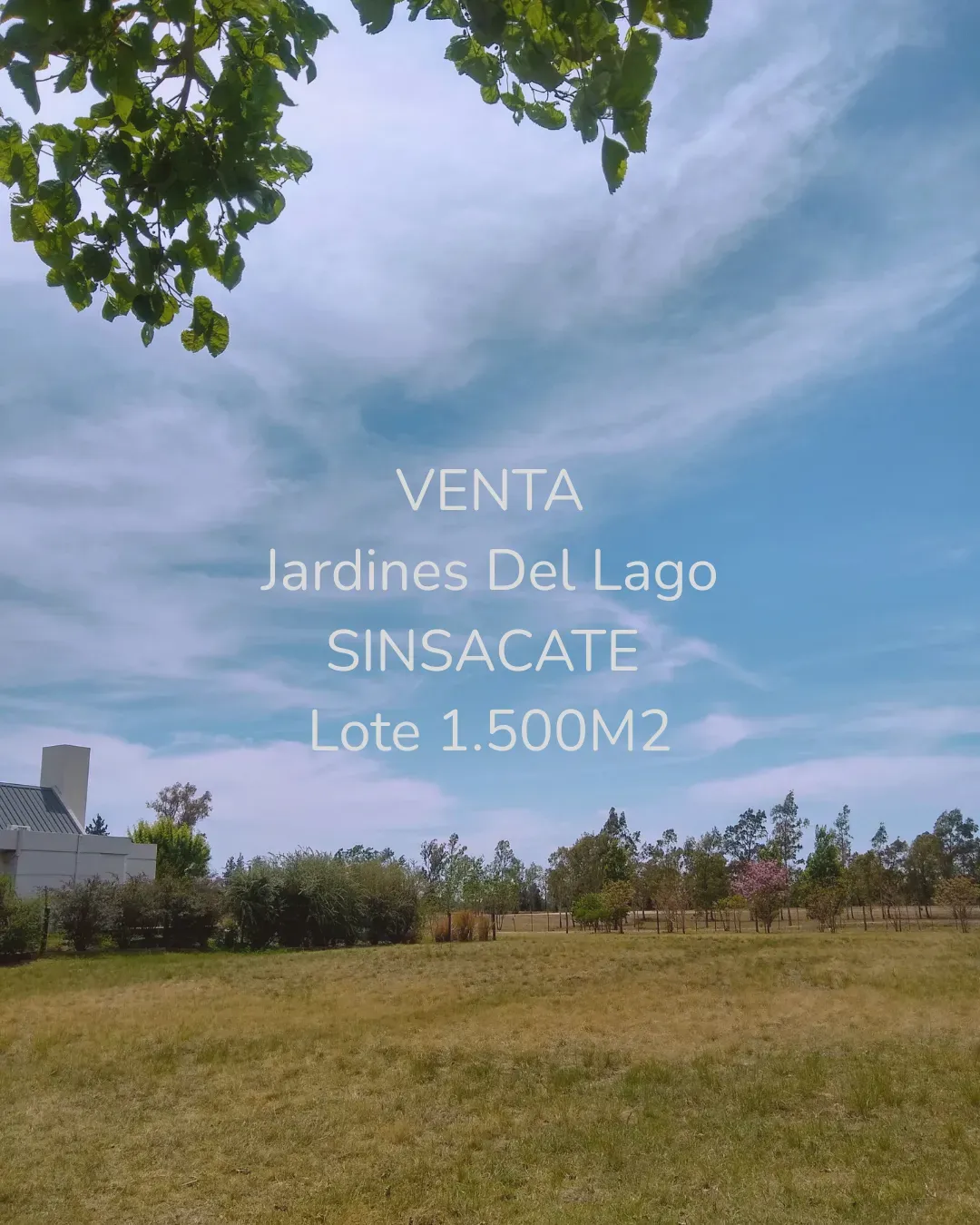 VENTA | LOTE DE 1.485 m² EN BARRIO CERRADO – JARDINES DEL LAGO, SINSACATE