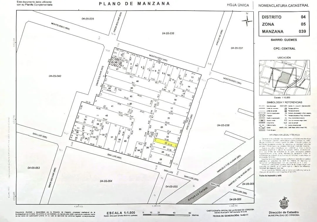 TERRENO EN VENTA ZONA CENTRO- CORDOBA CAPITAL