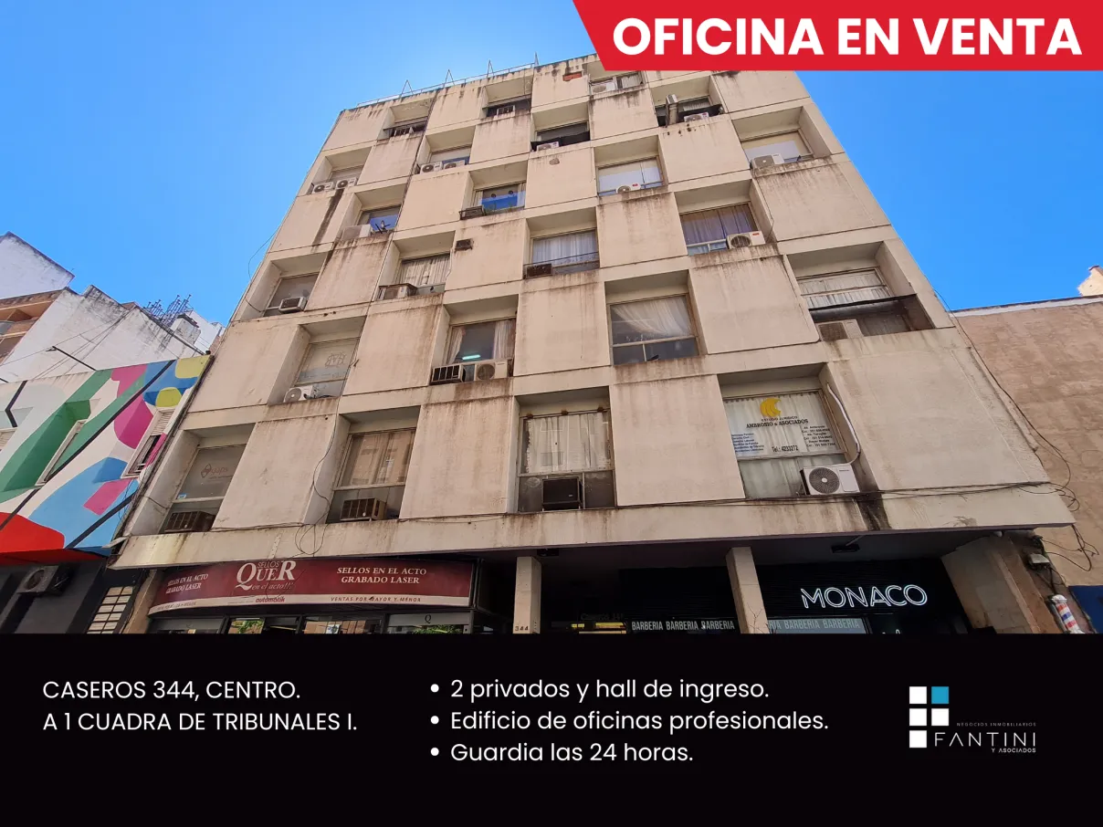 Venta Oficina Profesional a mts de Tribunales. 2 Privados. Caseros 344. Desocupa...