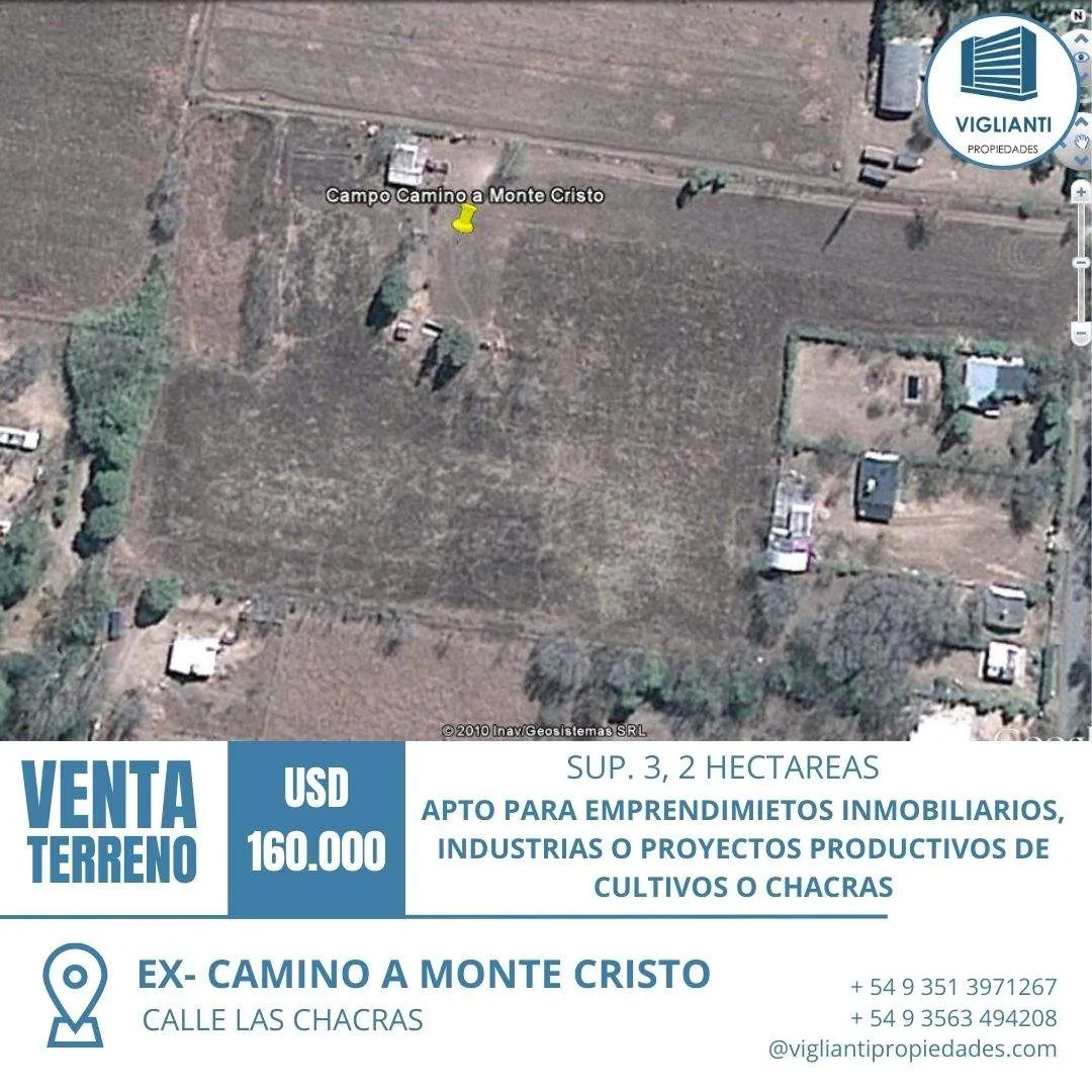 VENTA TERRENO 3.2 HECTÁREAS- APTO EMPRENDIMIENTOS INMOBILIARIOS