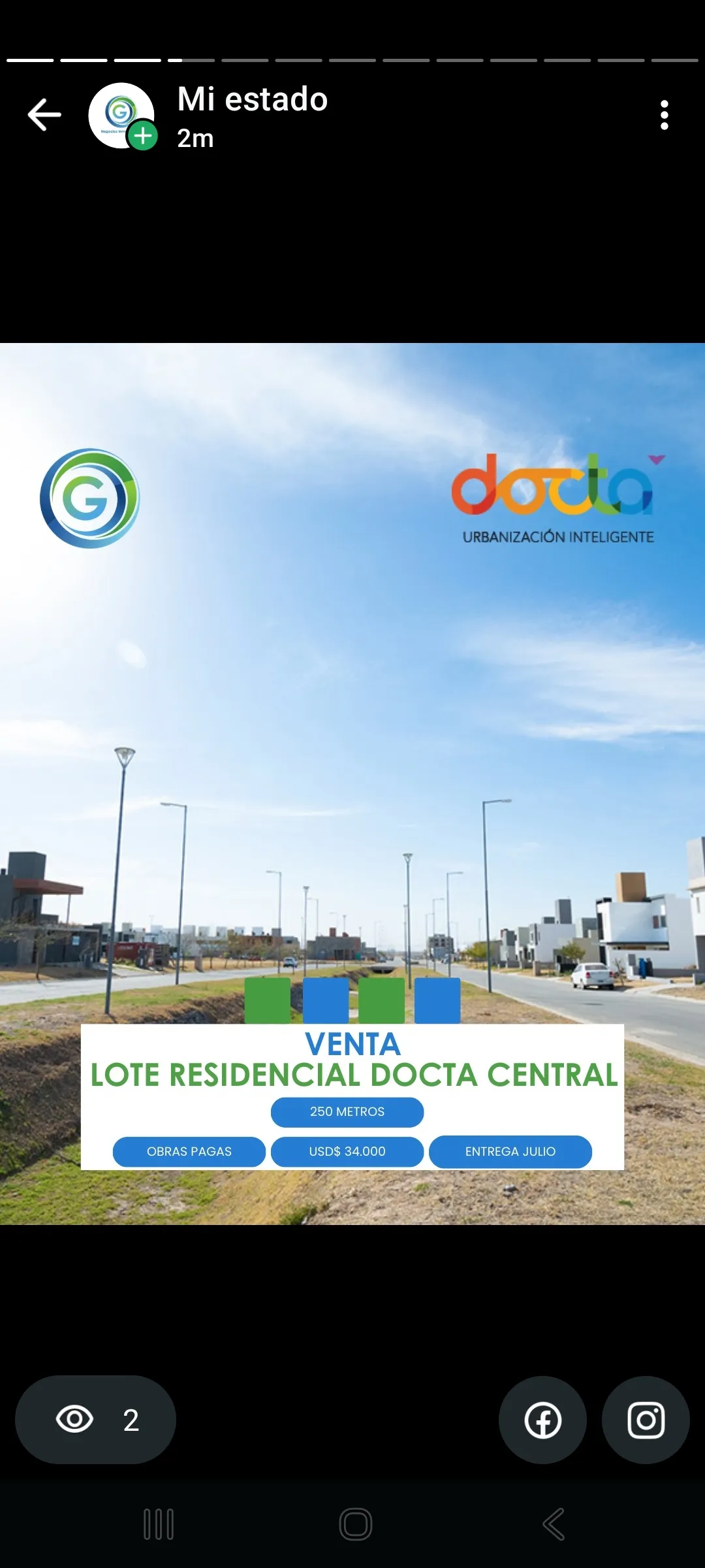 Venta Lote Docta Central residencial FINANCIACION  10 CUOTAS OPORTUNIDAD ENTREGA 2027