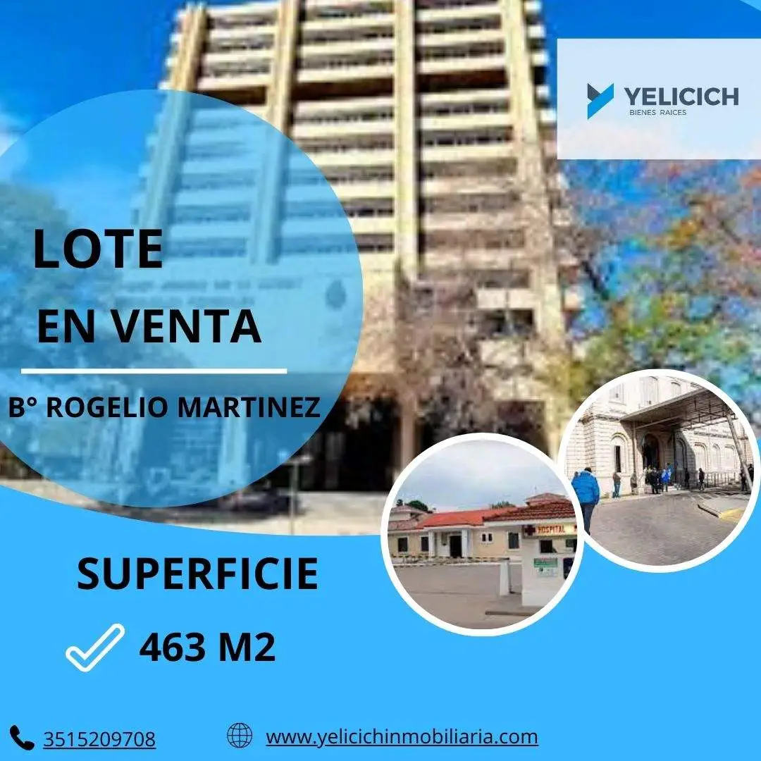 UNICO lote en venta ROGELIO MARTINEZ!!!