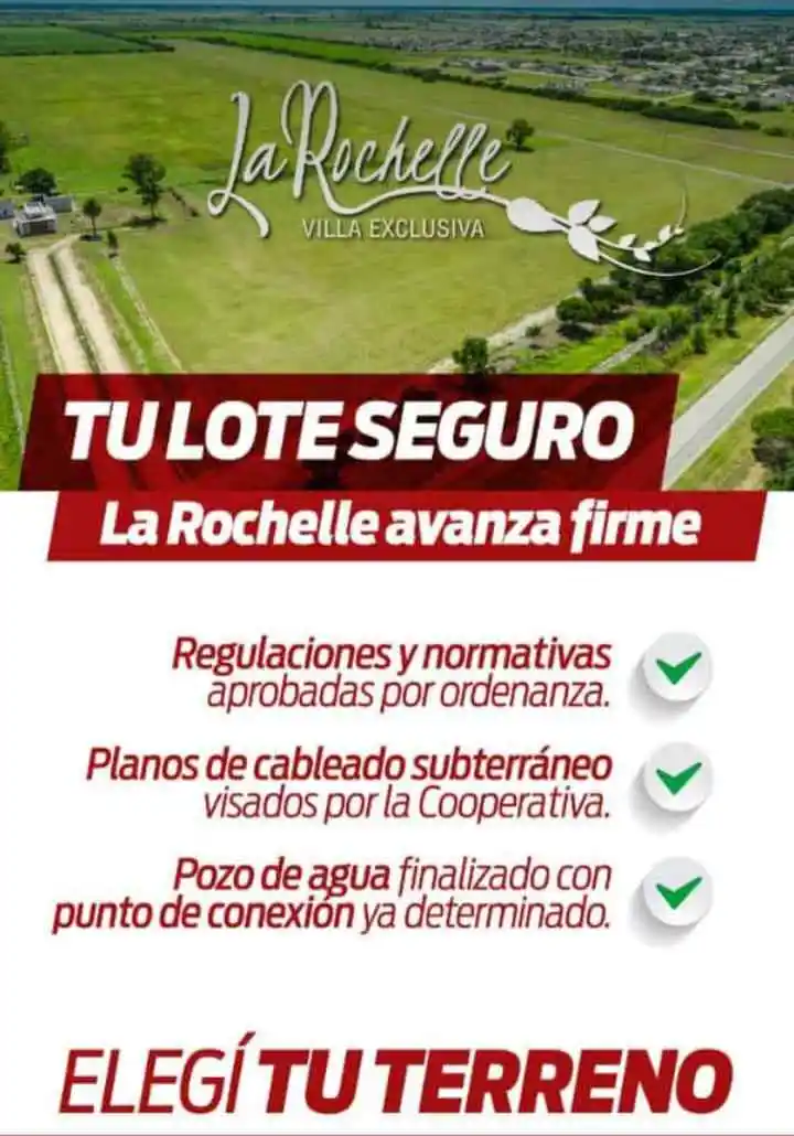 Lote en venta en La Rochelle - Monte Cristo - a 15 minutos de Cordoba