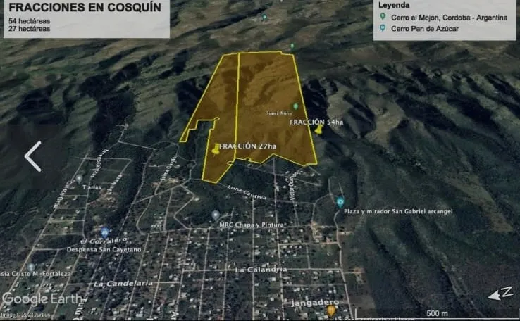 Vendo 82 Has en Cosquin pegado al Pan de Azucar a 2 km de Cosquin - mucha Agua