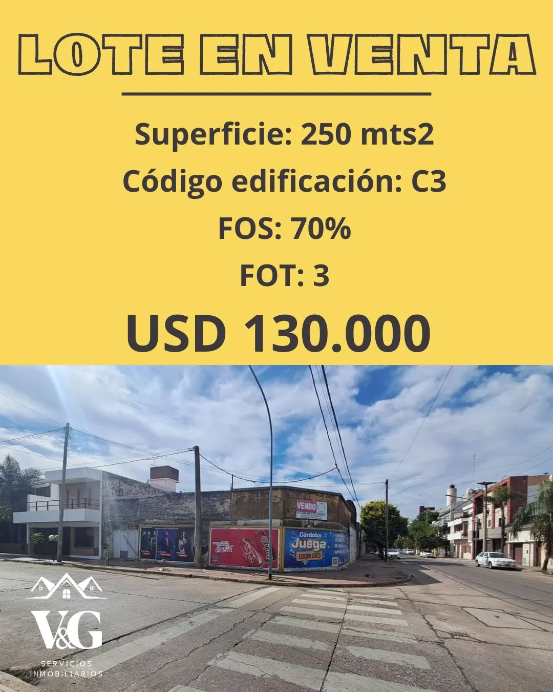 VENTA LOTE - MEJICO ESQ. LIBERTAD