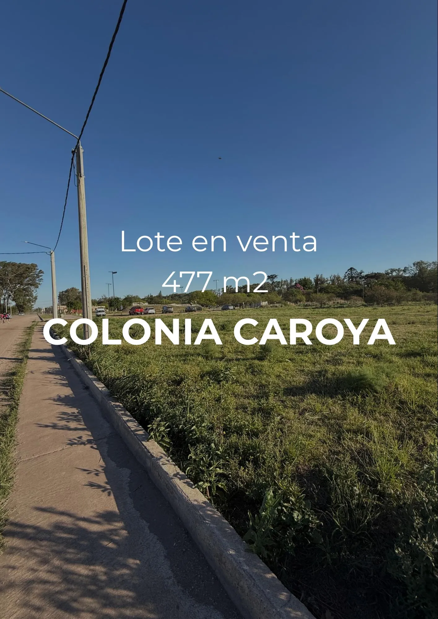 VENTA - LOTE 477 m2 - COLONIA CAROYA-PARQUE GUYON