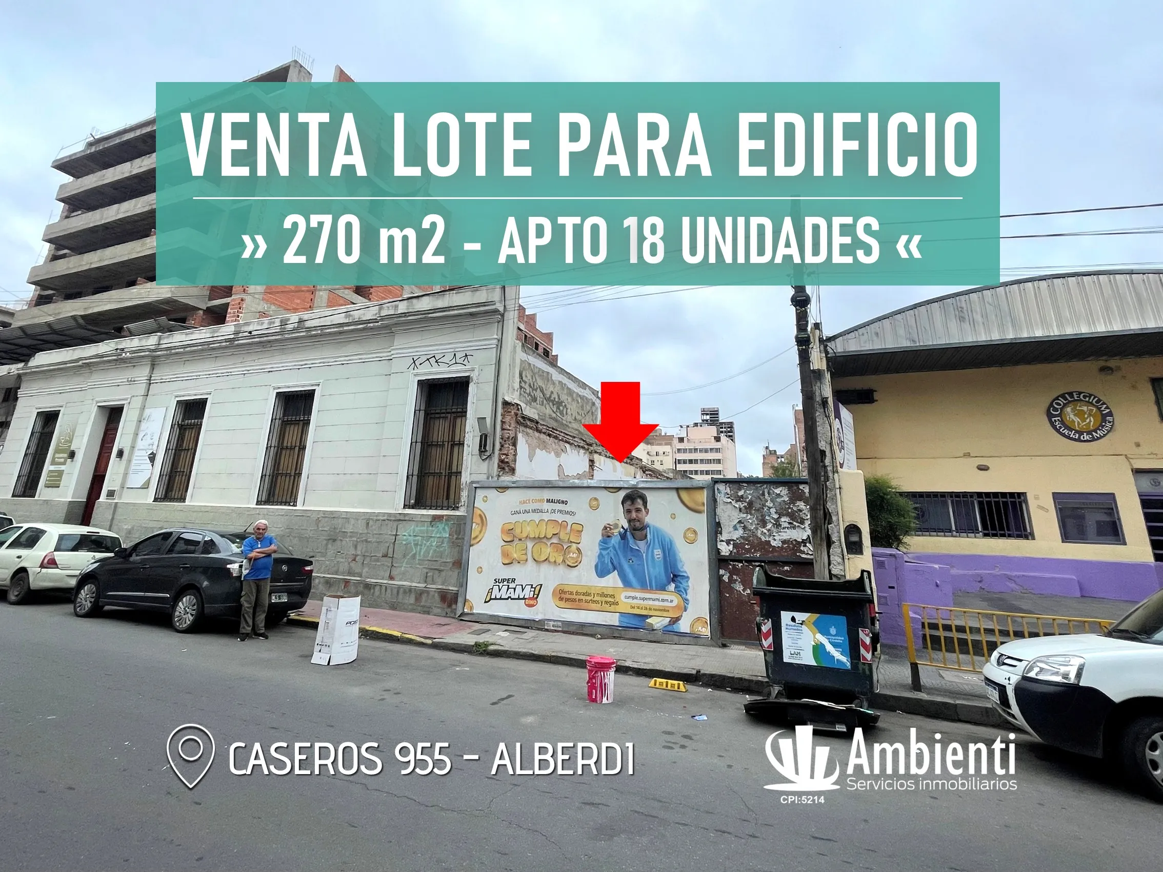 TERRENO PARA EDIFICIO - 18 Unidades / DEMOLICIÓN HECHA