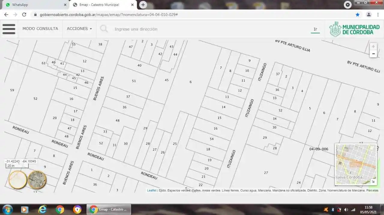 Venta LOTE para edificar en Barrio Nueva Córdoba, calle Ituzaingo
