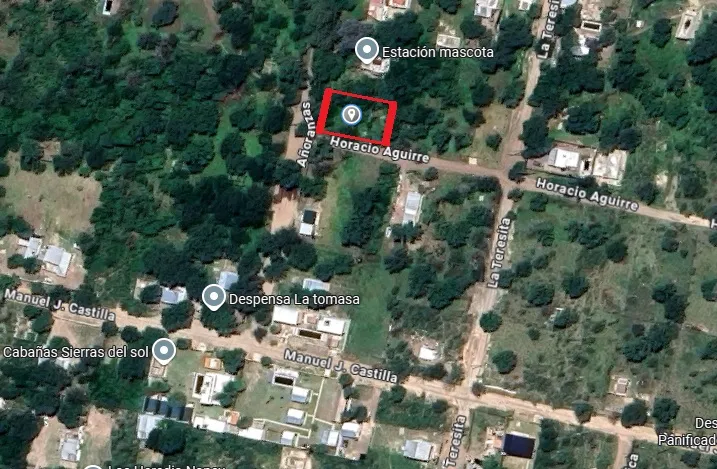 VENTA TERRENO COSQUIN BARRIO LA MANDINGA SOBRE CALLE HORACIO AGUIRRE