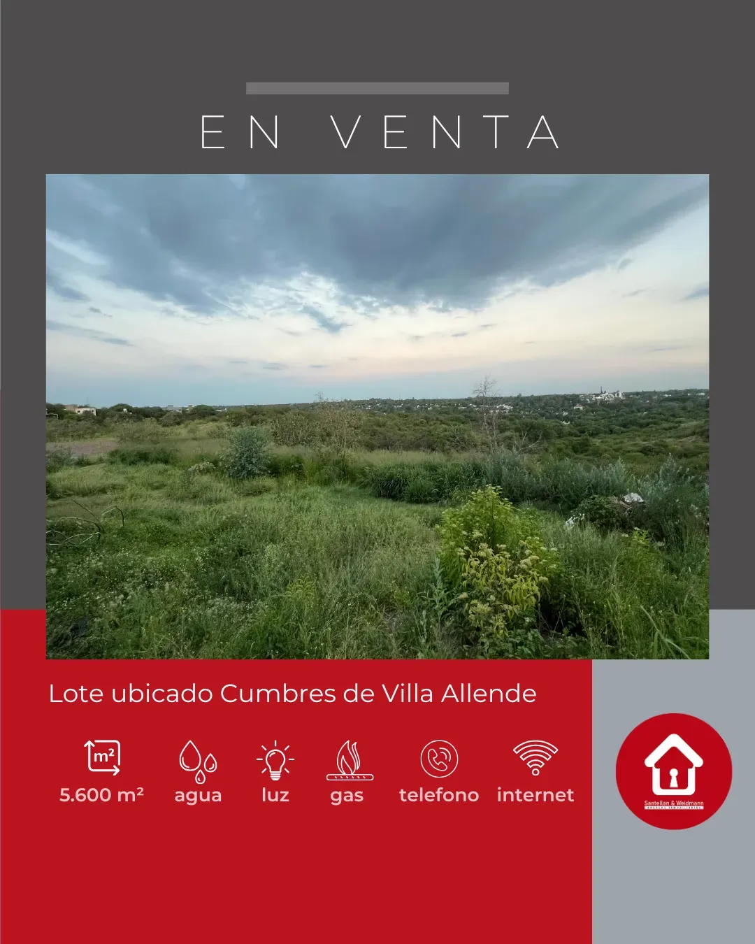 Lote ubicado en Cumbres de Villa Allende