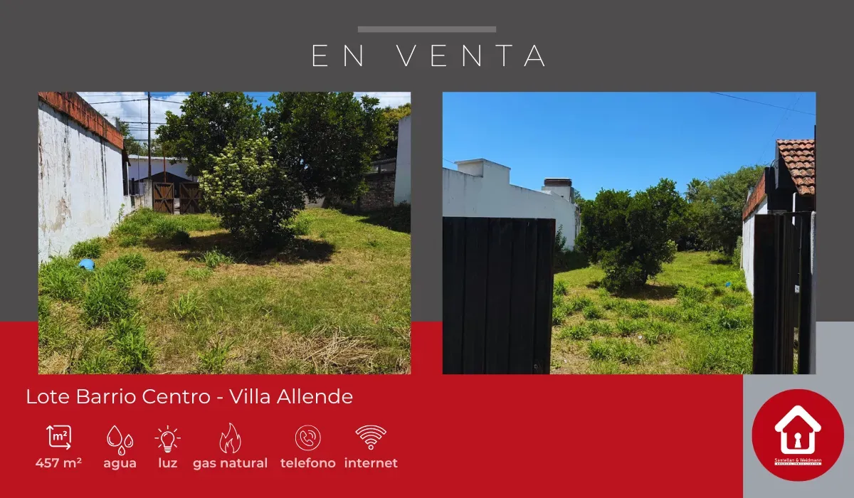 LOTE EN BARRIO CENTRO - VILLA ALLENDE