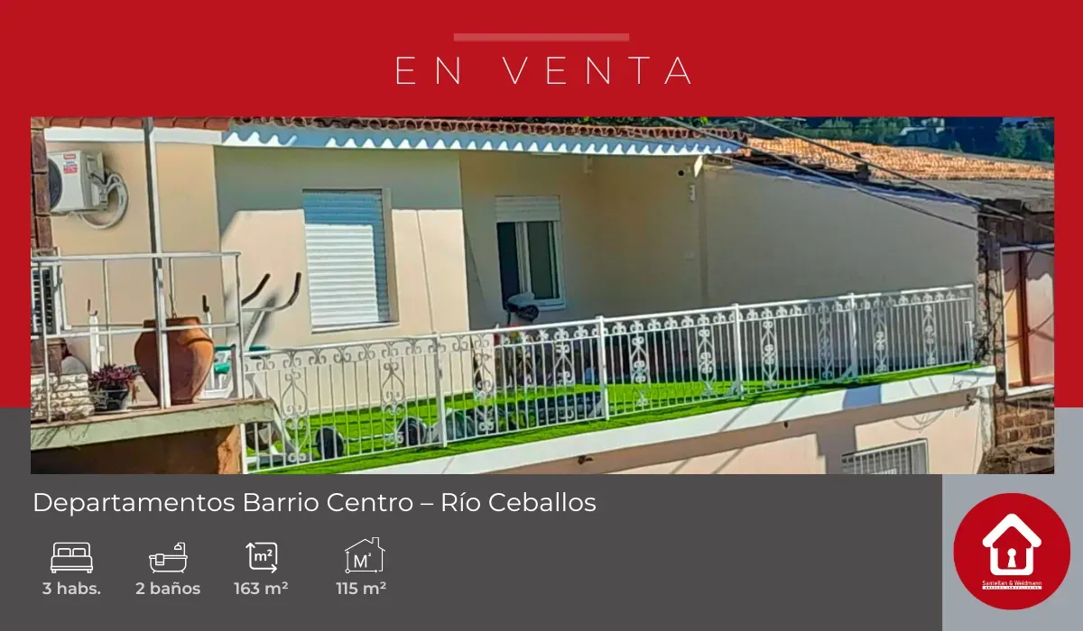 Departamentos en venta ubicados en Barrio Centro – Río Ceballos