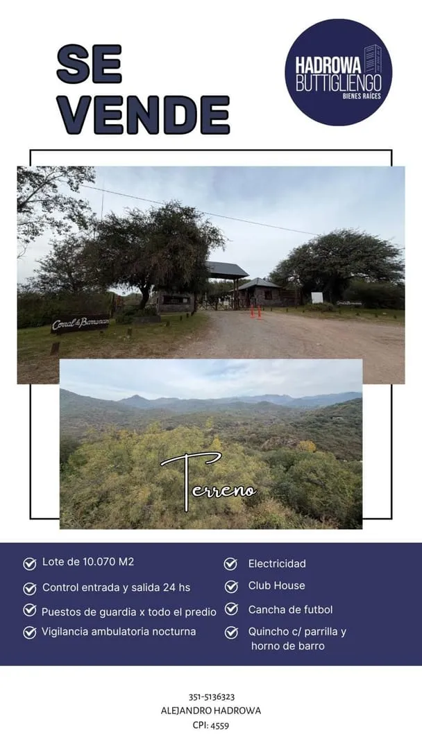 Terreno en Venta en Corral de Barranca -  Unquillo - 10.070 M2