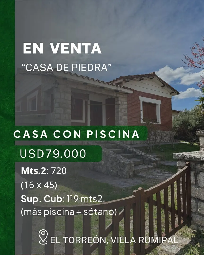 CASA A LA VENTA, EL TORREON, VILLA RUMIPAL