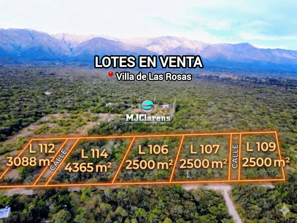 MJCLARENS les trae en esta oportunidad 5 hermosos y amplios lotes, ideales para