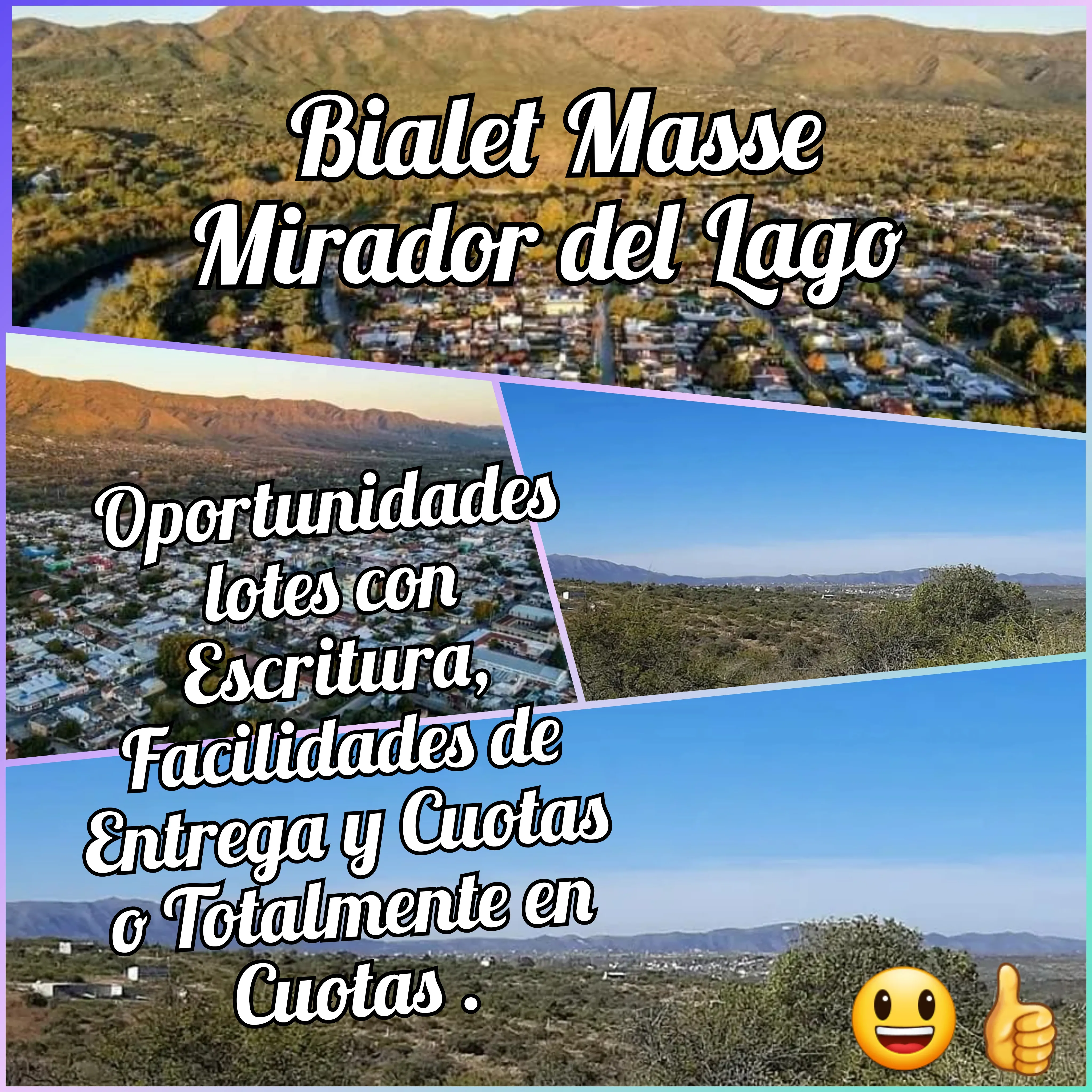 Vendo lotes con Escritura en Mirador y Facilidades
