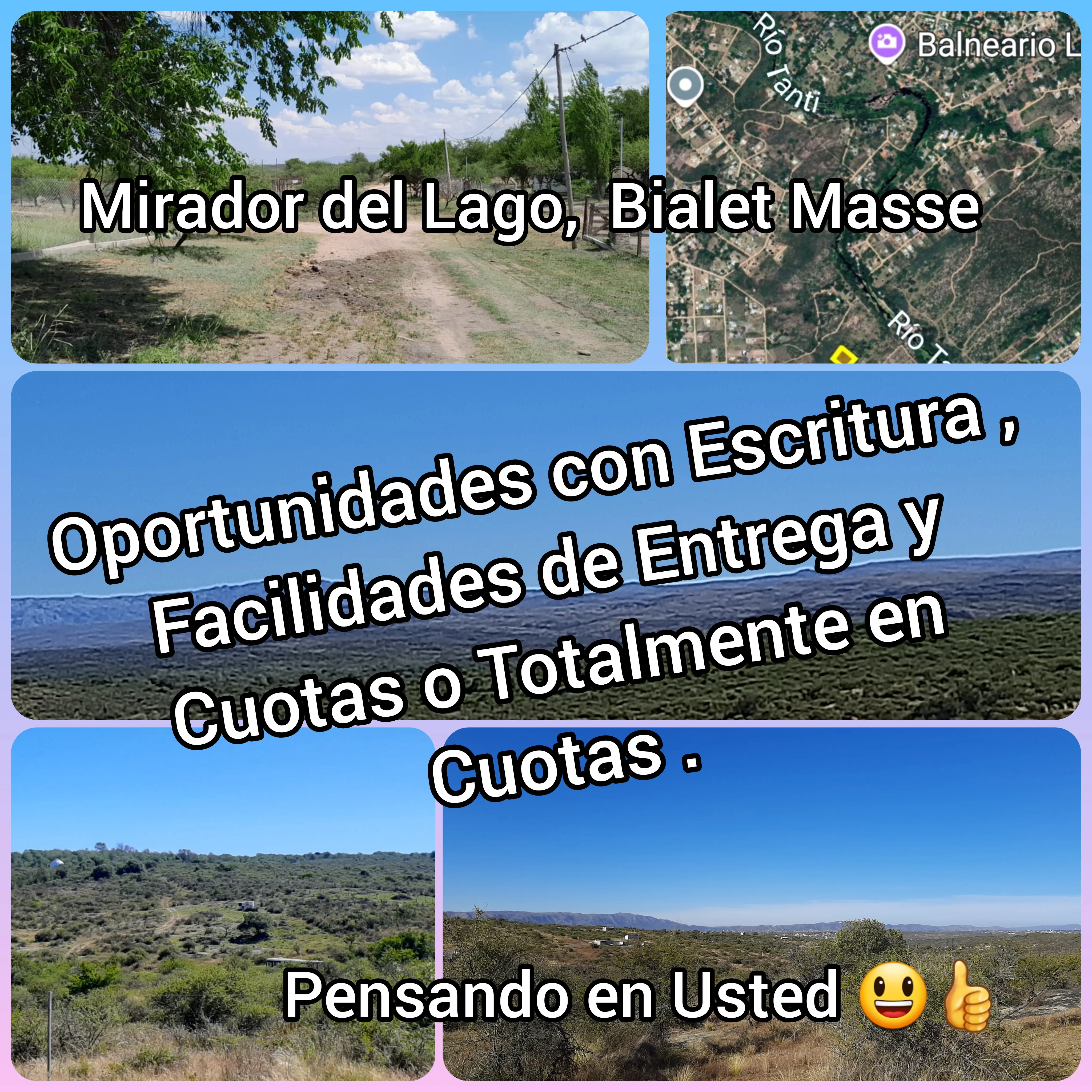 Vendo lotes con Escritura , Facilidades de Entrega y Cuotas