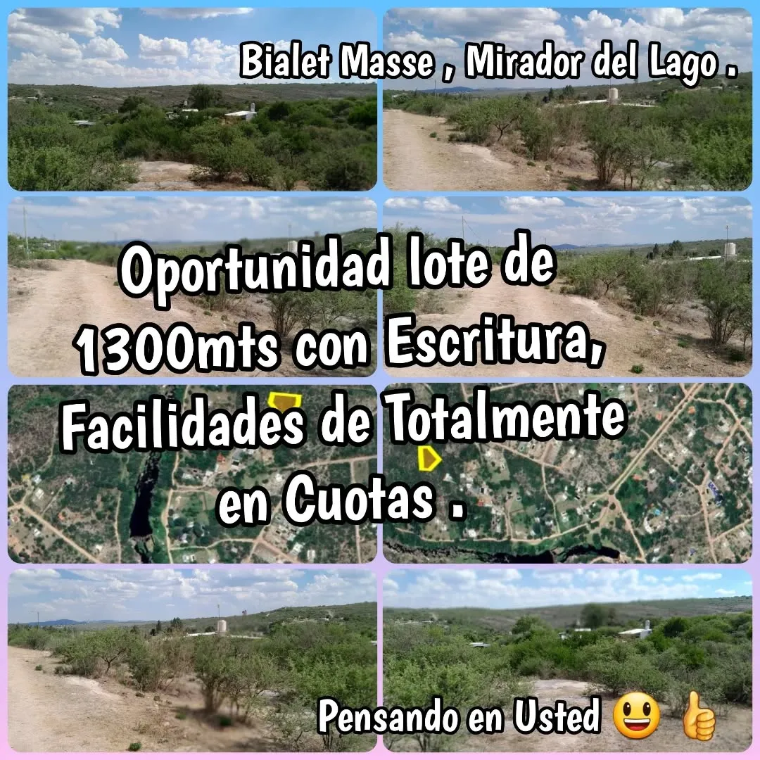 vendo lote de 1300mts totalmente en Cuotas