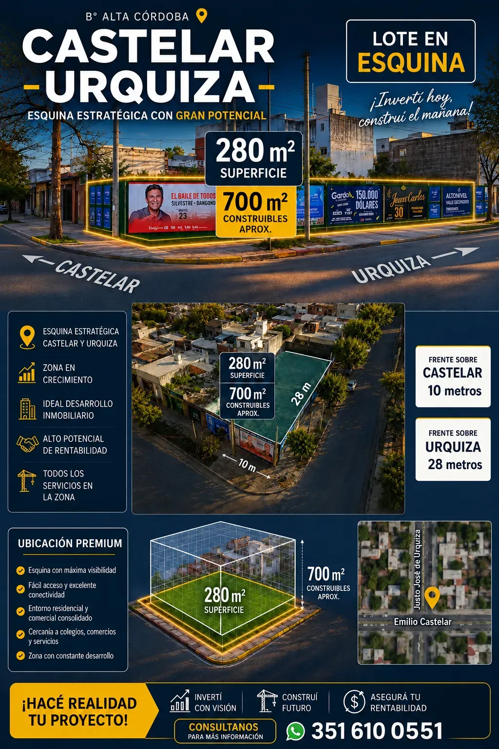 Lote Esquina en Alta Córdoba