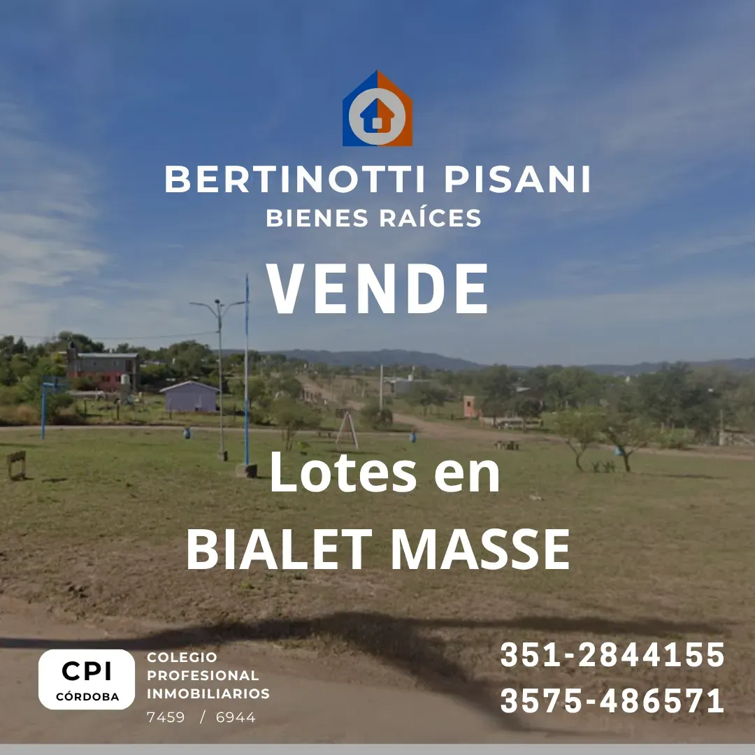 🏡 LOTE EN VENTA – MIRADOR DEL LAGO | BIALET MASSÉ