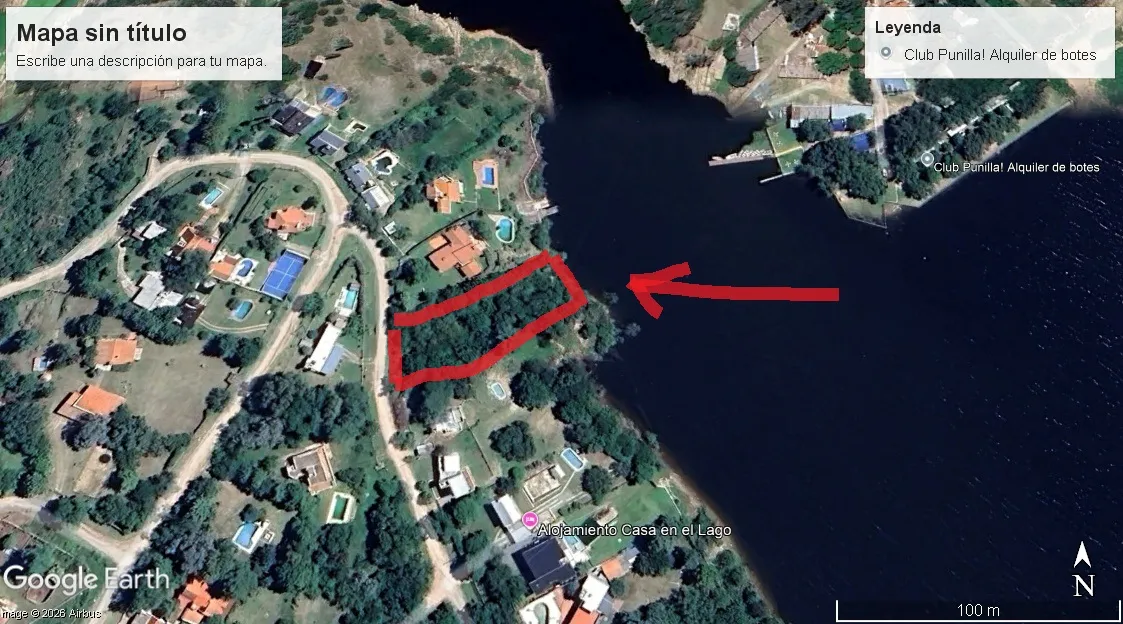 VENTA LOTE DE 1.385 MTS C/COSTA AL LAGO SAN ROQUE-PQUE. SIQUIMAN!!!