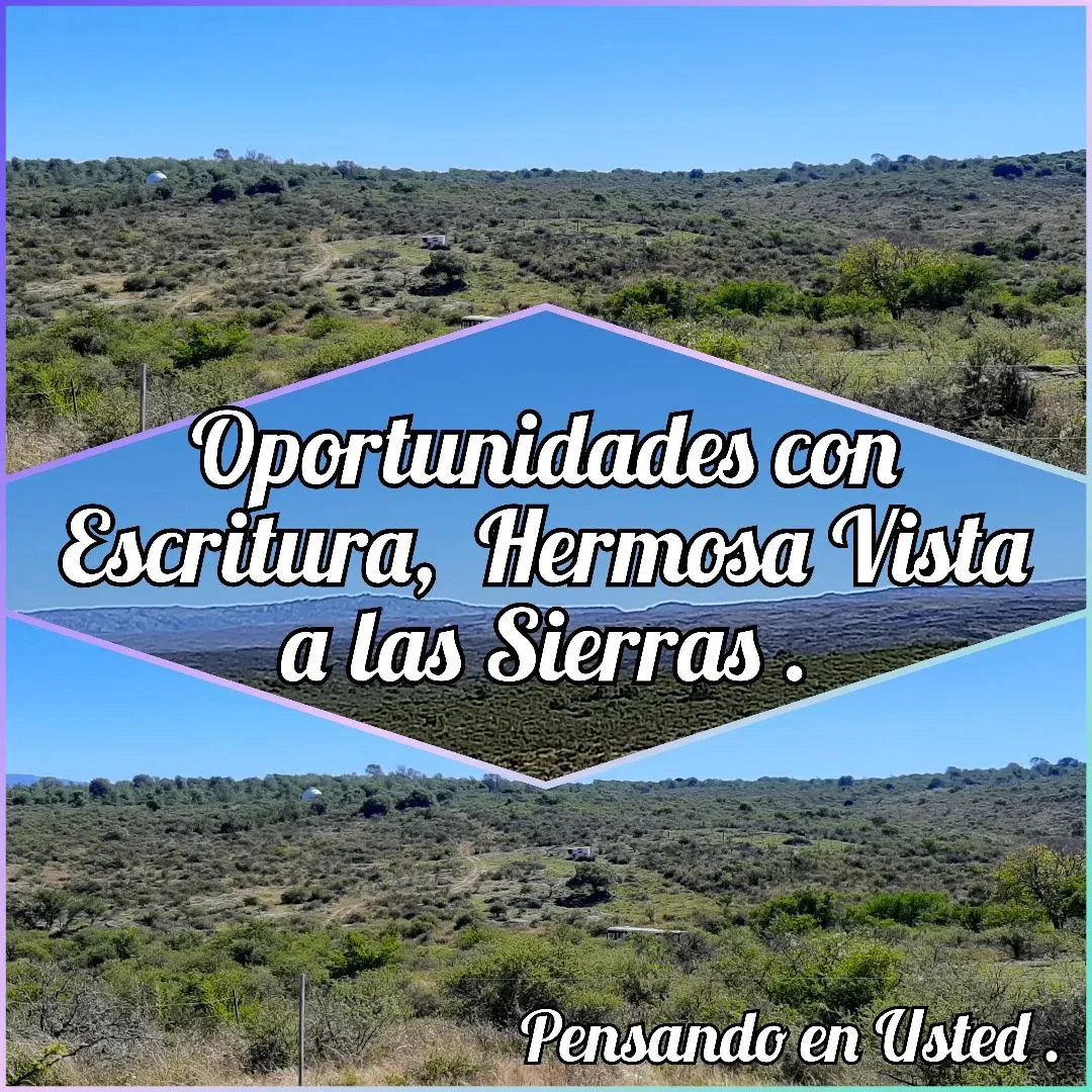 vendo lotes en Bialet Masse con Escritura  Facilidades
