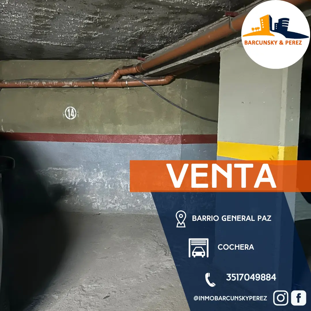 VENTA COCHERA EN GENERAL PAZ