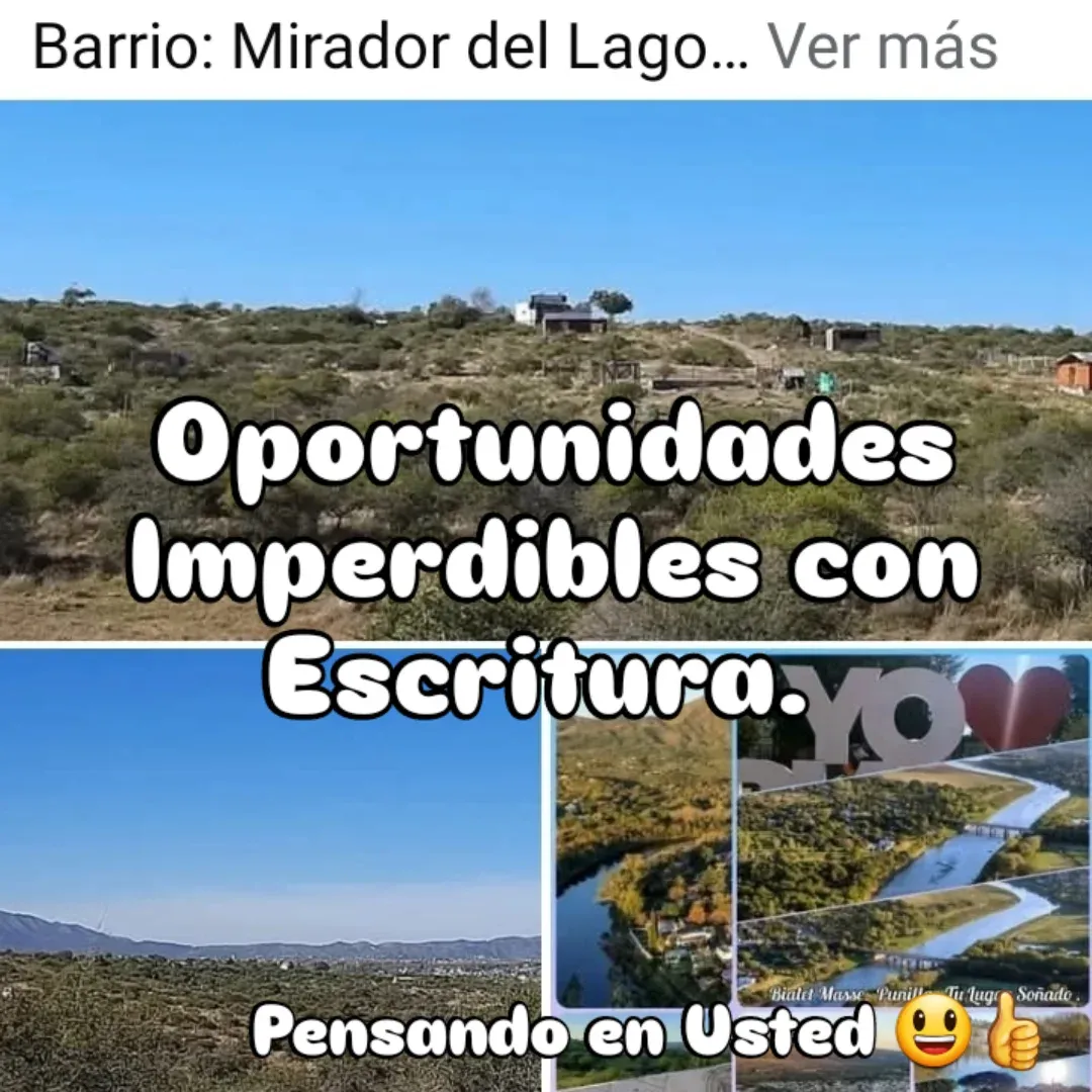 Vendo lotes con Escritura, Facilidades de 24 o 36 cuotas .