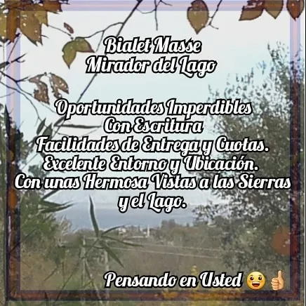 Vendo lotes con Escritura en Mirador del Lago