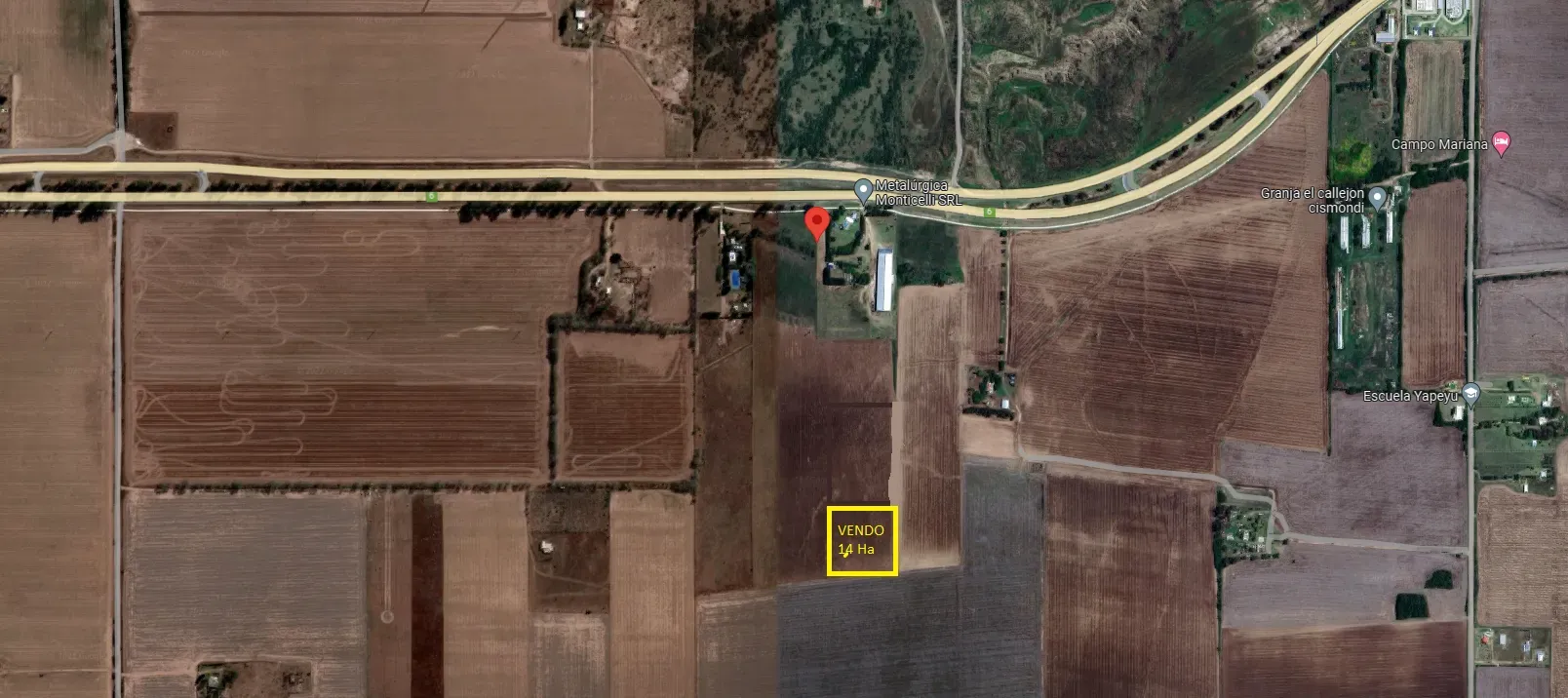 VENDO LOTE DE 14.390 MTS2! CON SALIDA A LA AUTOVÍA RÍO TERCERO / ALMAFUERTE!!! U