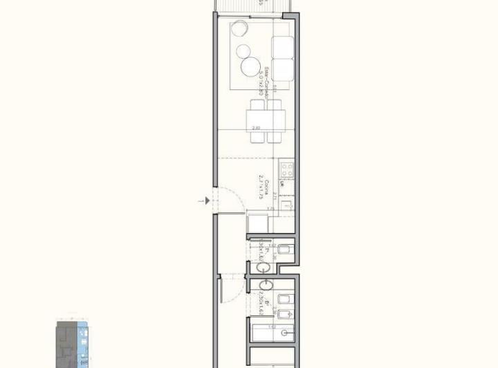 Departamento · 54m² · 2 Ambientes