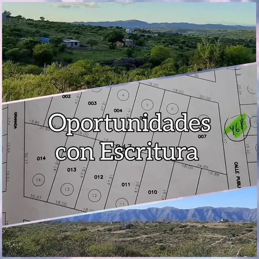 vendo lotes con escritura, cerca del rio en Bialet Masse