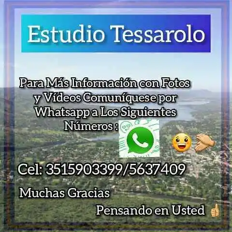 Vendo lote en Bialet Masse a mts de Av Principales